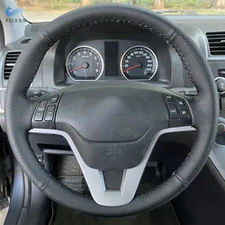 Volante deportivo de cuero trenzado para Honda CR-V 2009-2011