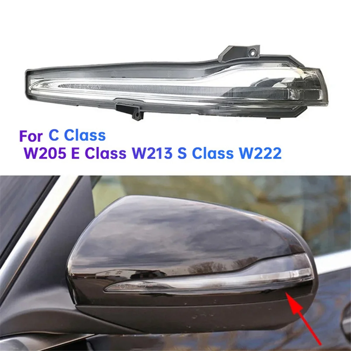 Intermitentes LED espejo retrovisor Mercedes-Benz Clase C W204 - imagen 2