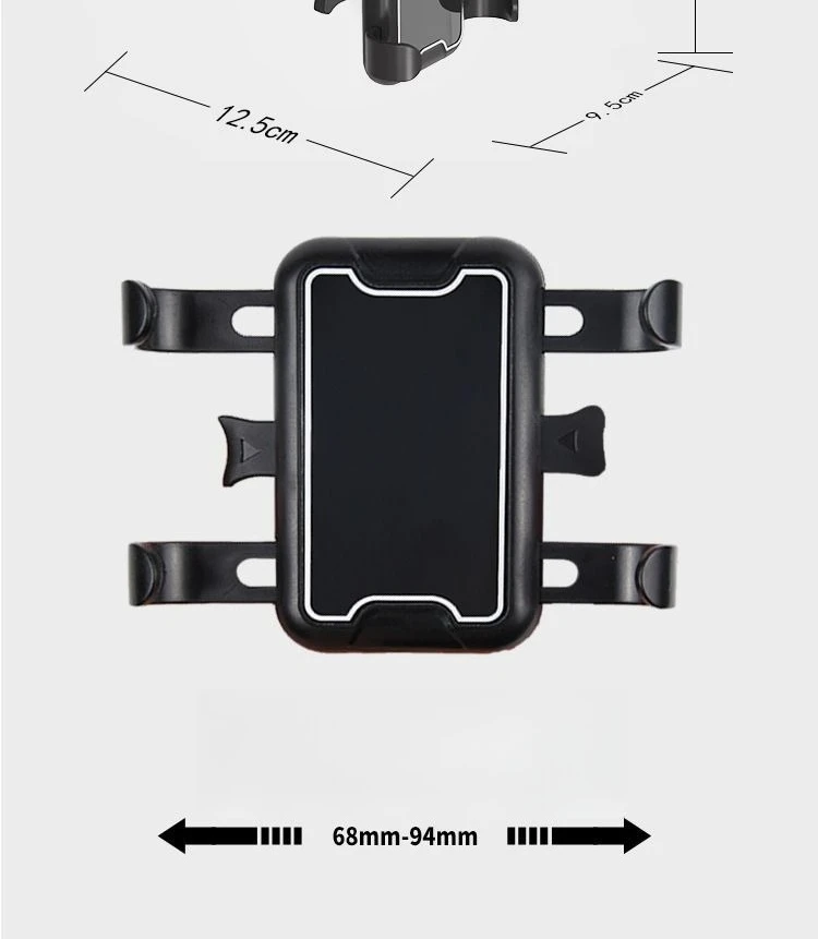 Vista del soporte para uso flexible en el interior del coche