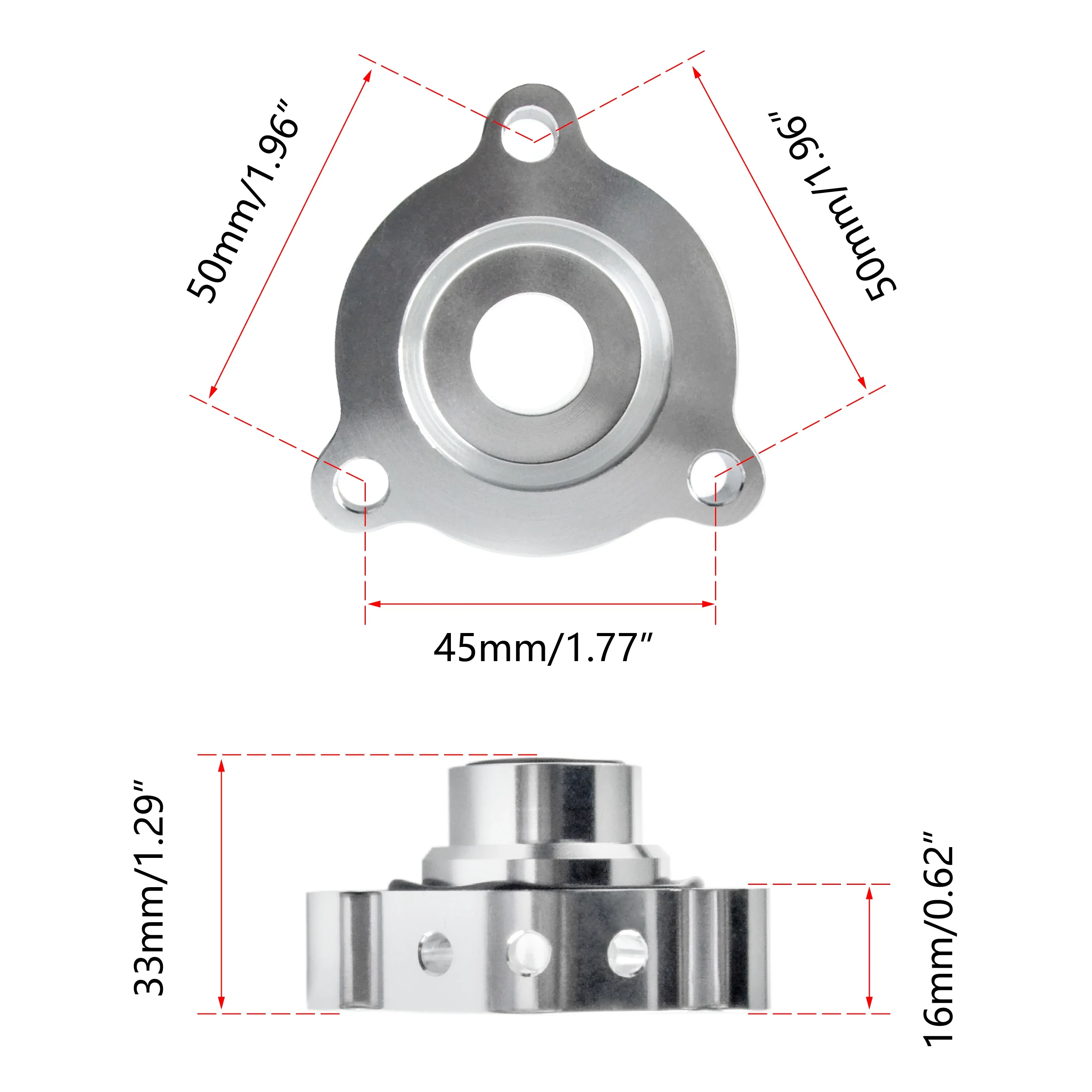 Adaptador BOV plateado atornillado para Peugeot/BMW/Mini Cooper S - imagen 2