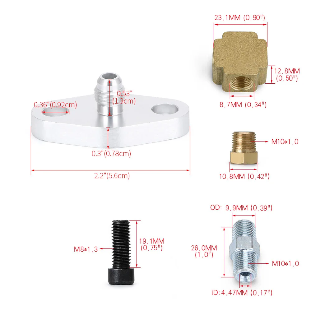 Conjunto mangueras alimentación y retorno turbo trenzado SS T3–T70 - imagen 5
