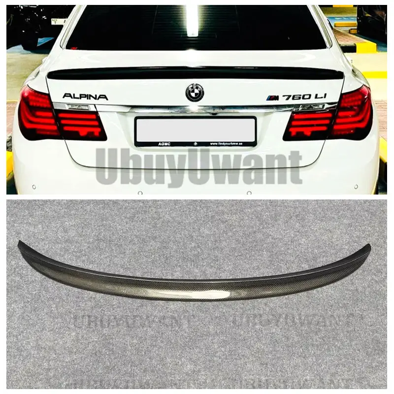 Tapa trasera maletero fibra carbono negra BMW 7 F01 F02 740i