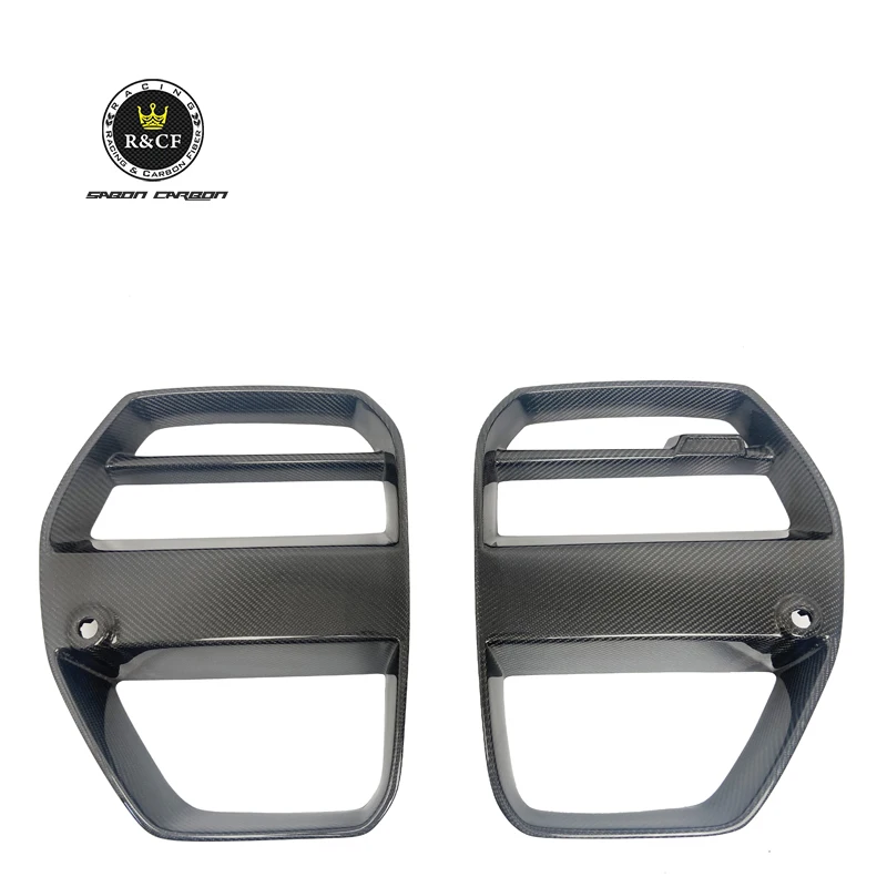 Rejilla frontal estilo fibra de carbono para BMW M3 G80 y M4 G82