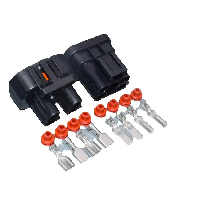 Shhworldsea Conector estanco macho-hembra de 4 pines, 6,3 mm