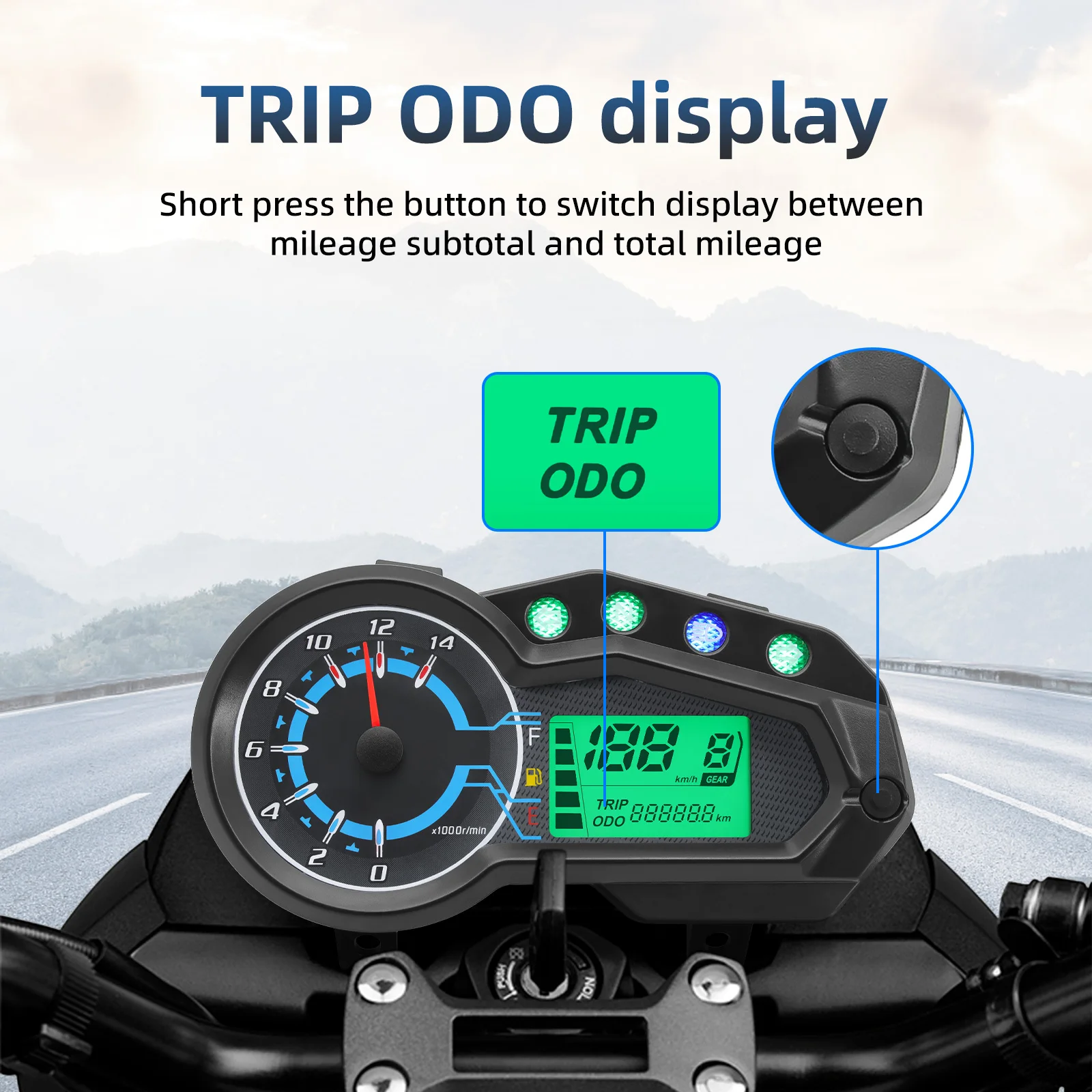 For Freedom CR1 velocímetro LCD con tacómetro LED para motocicleta - imagen 5