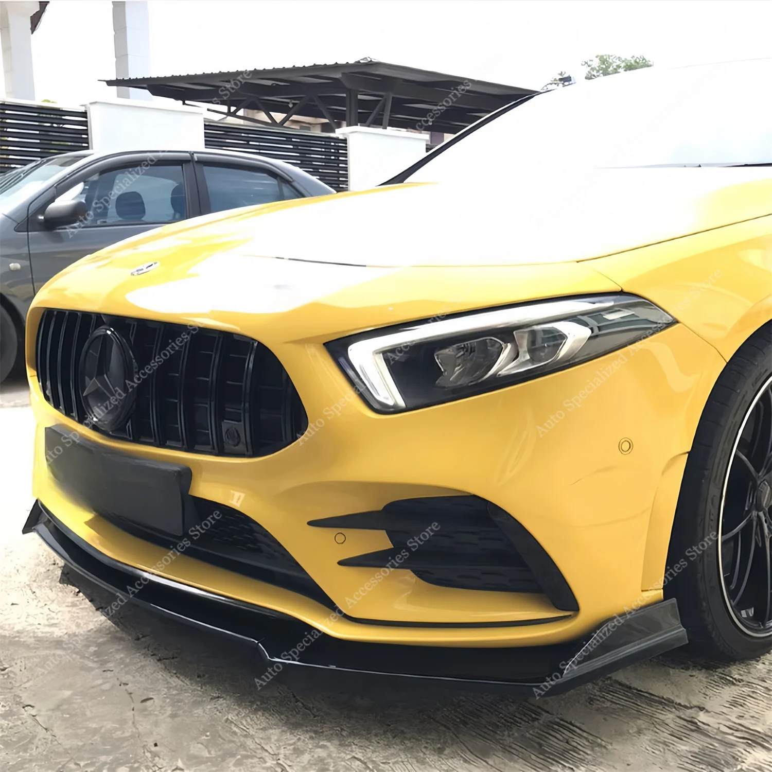 Para Mercedes W177 V177 parachoques delantero labio alerón divisor difusor A200 A220 A220d A250 A35 AMG-line 2018-2022 pre-lci Tuning - imagen 2