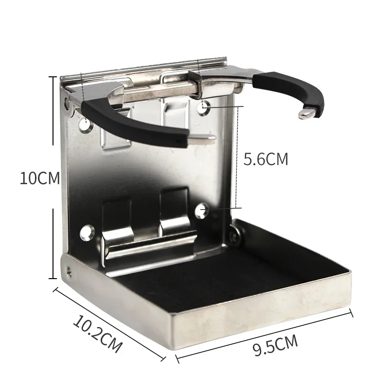 Portavasos ajustable acero inoxidable plegable – Barco, yate y camión - imagen 4