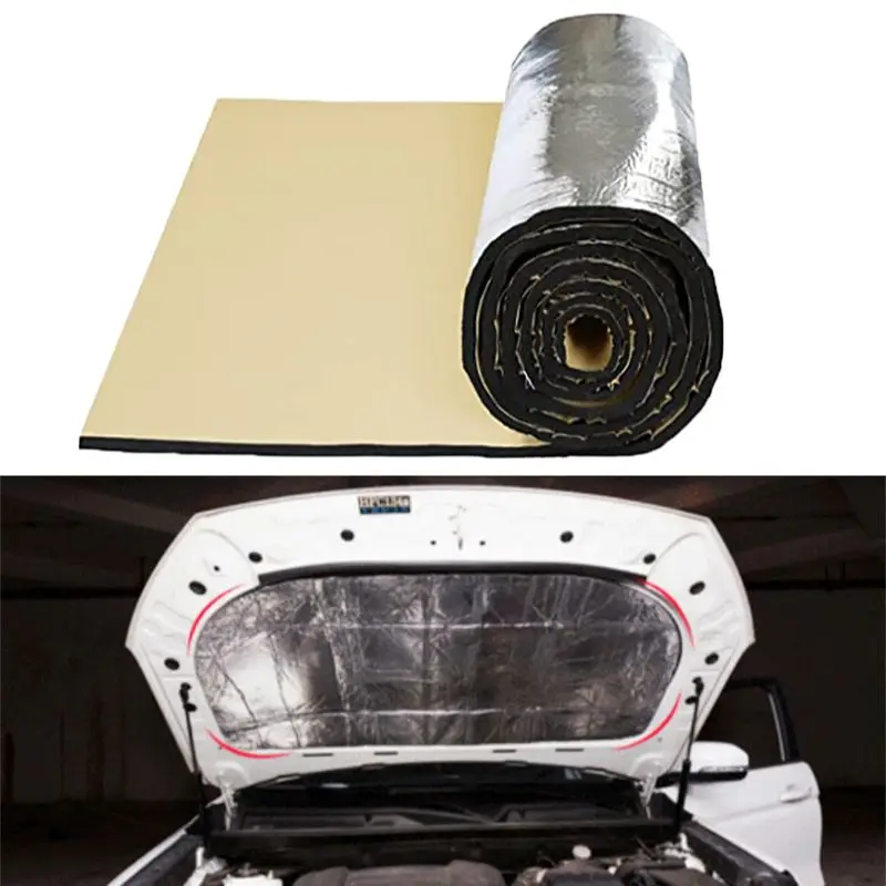 50X200Cm 5/10/15Mm estera amortiguadora automática ruido Motorkap aislamiento de aislamiento para pegatina de Motor Kap