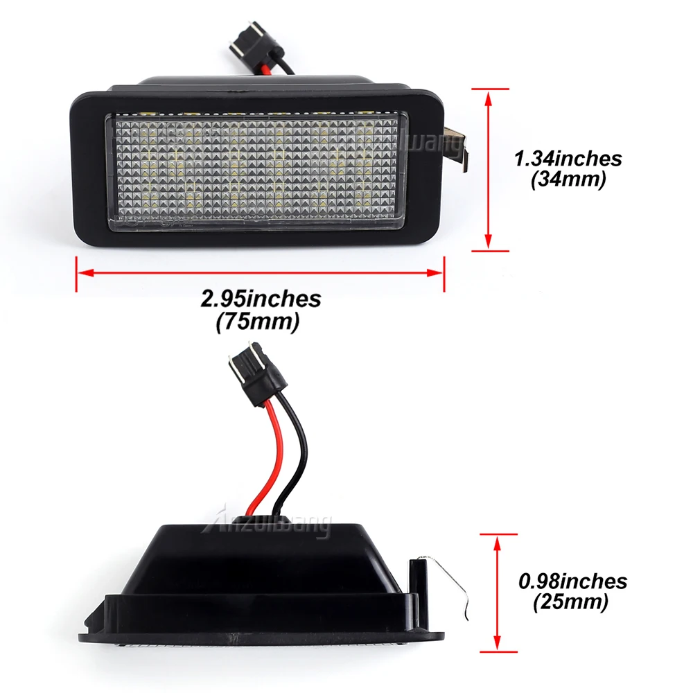 ¡Para VW up!/e-up! Luz LED para placa de matrícula, lámpara para Skoda Citigo/e-citigo, Seat Mii/e-mii Ibiza 6J, 3 puertas, 1 unidad, 2012-2017 - imagen 2