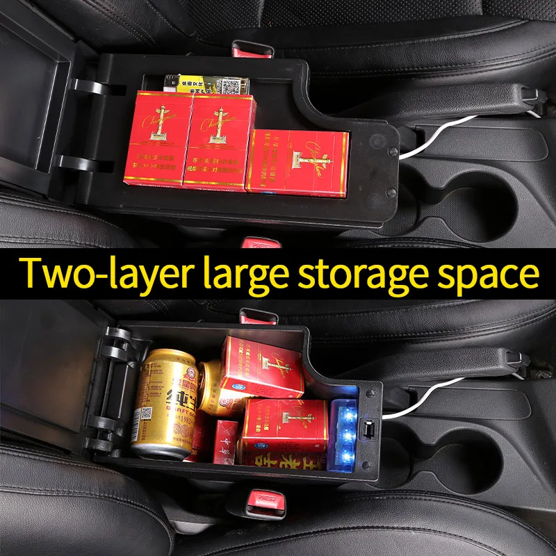 Reposabrazos Ford Focus MK2 piel – Consola central almacenamiento - imagen 5