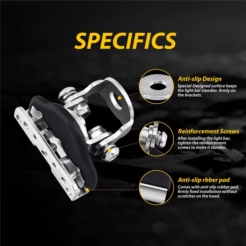 Soporte universal para barra LED en A-pilar de 4x4 y SUV - imagen 3