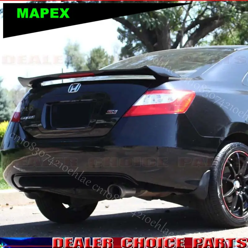 Alerón dos patas negro brillo para Honda Civic Si Coupe 2006-2011 - imagen 5