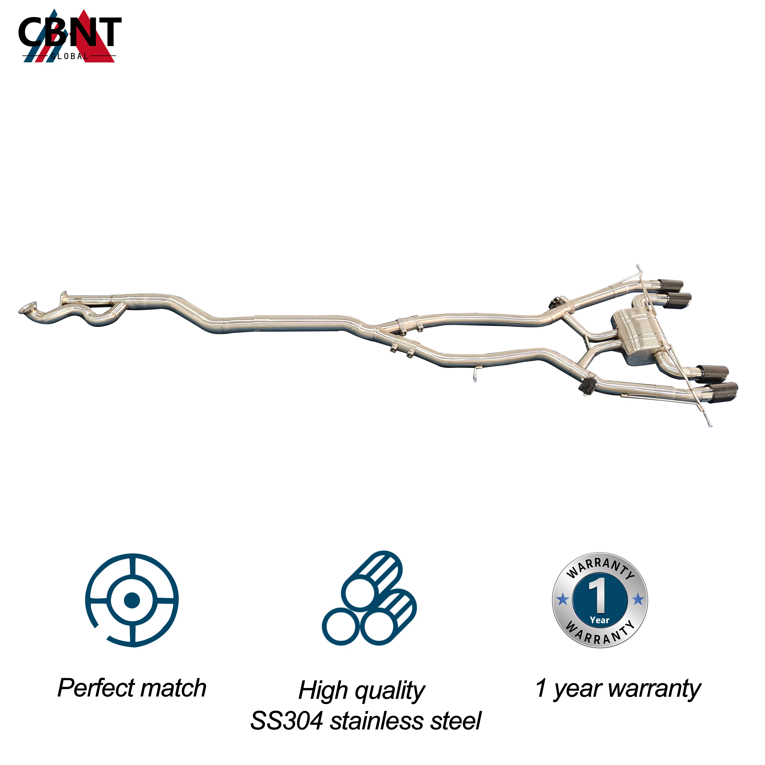 CBNT Catback con silenciador Valvetronic BMW M3 G80 M4 G82 S58 3.0T - imagen 2