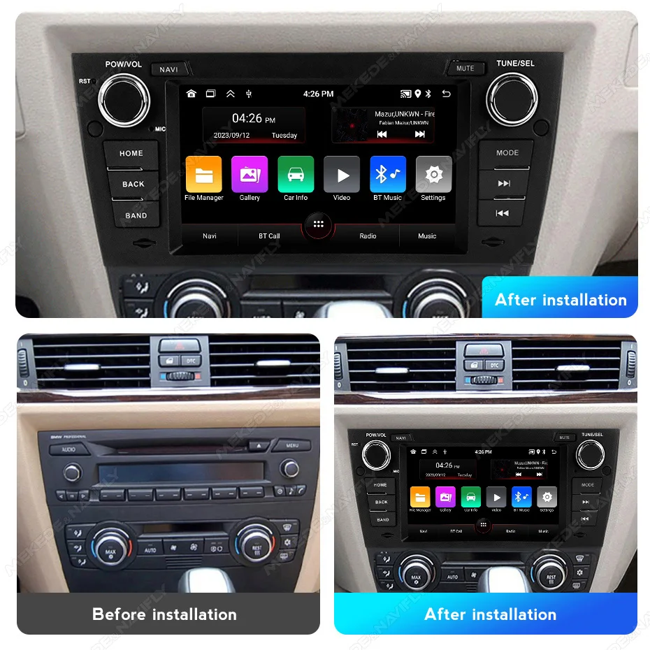 MEKEDE Radio Android 13 para BMW Serie 3 E90-E93 con CarPlay - imagen 2