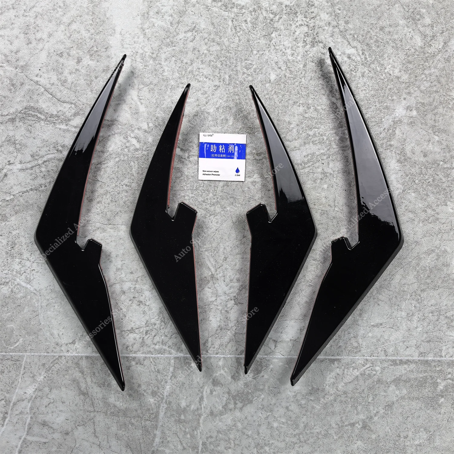 Canards delanteros negros brillantes BMW M3/M4 G80-G83 2021-2023 - imagen 4