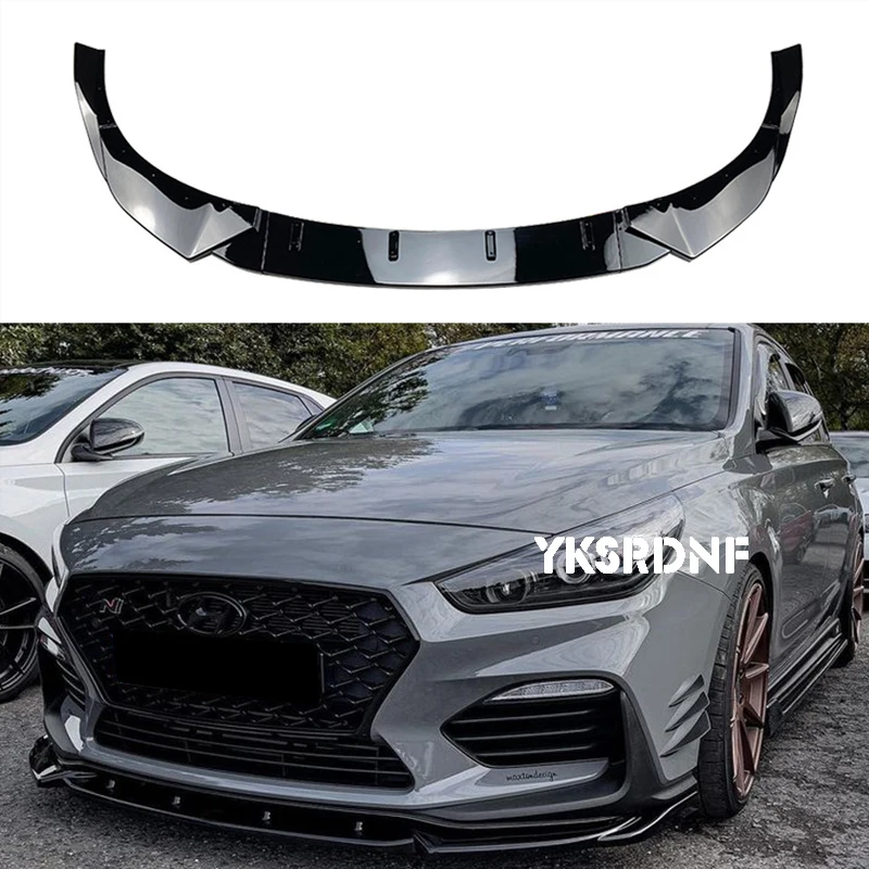 Alerón/divisor inferior negro brillante para Hyundai i30N MK3
