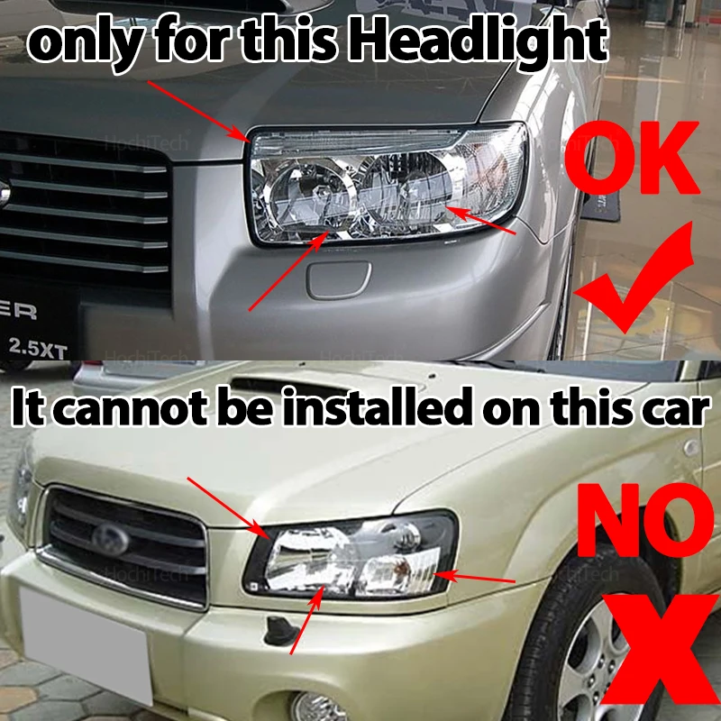Lente transparente de faro delantero para Subaru Forester SG 2006-2008 - imagen 2
