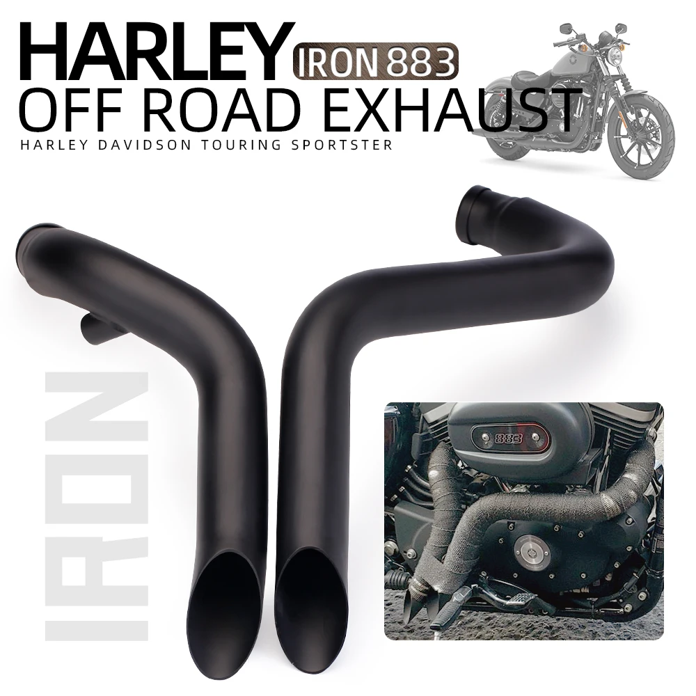 Tubo de escape personalizado para Harley Softail Sportster 883 y 1200 - imagen 2