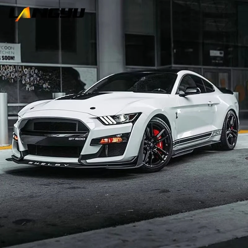 Langyu Faldones laterales de fibra de carbono para Ford Mustang GT500 - imagen 5