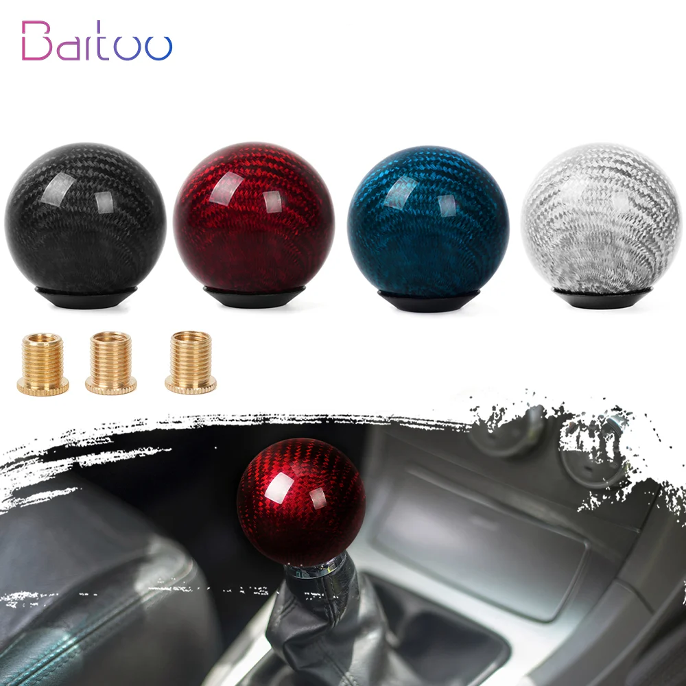Pomo de cambio universal de fibra de carbono para coche