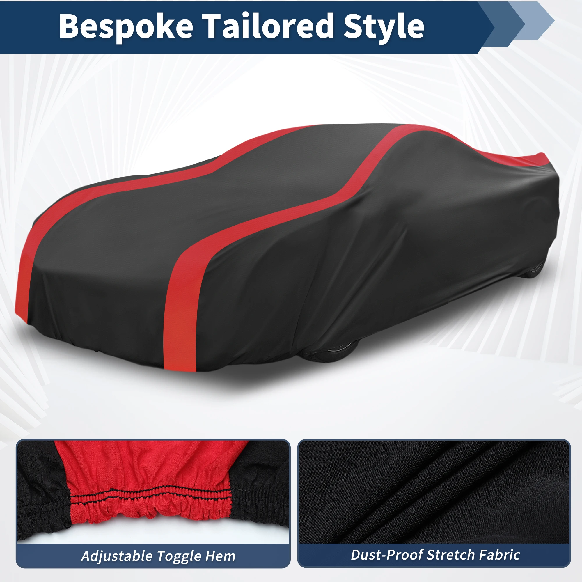 Uxcell cubierta impermeable para coche al aire libre para Chevrolet Corvette C3 elegante y mejorada protección para carrocería de vehículo para todo tipo de clima - imagen 5