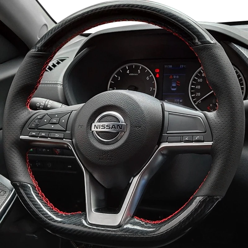 Funda trenzada volante Nissan X-Trail Qashqai – Protector fibra] - imagen 2