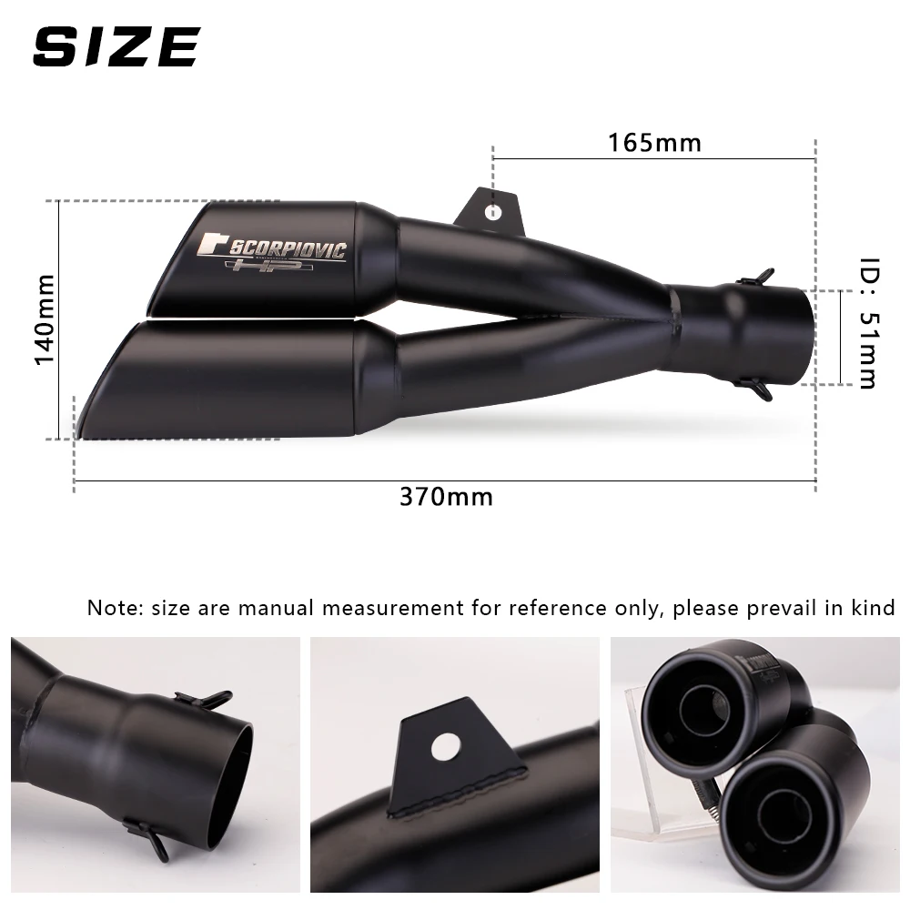 Silenciador escape deportivo 51/61mm – Yamaha YZF-R6, Honda CBR650R, Kawasaki Ninja 400 - imagen 4
