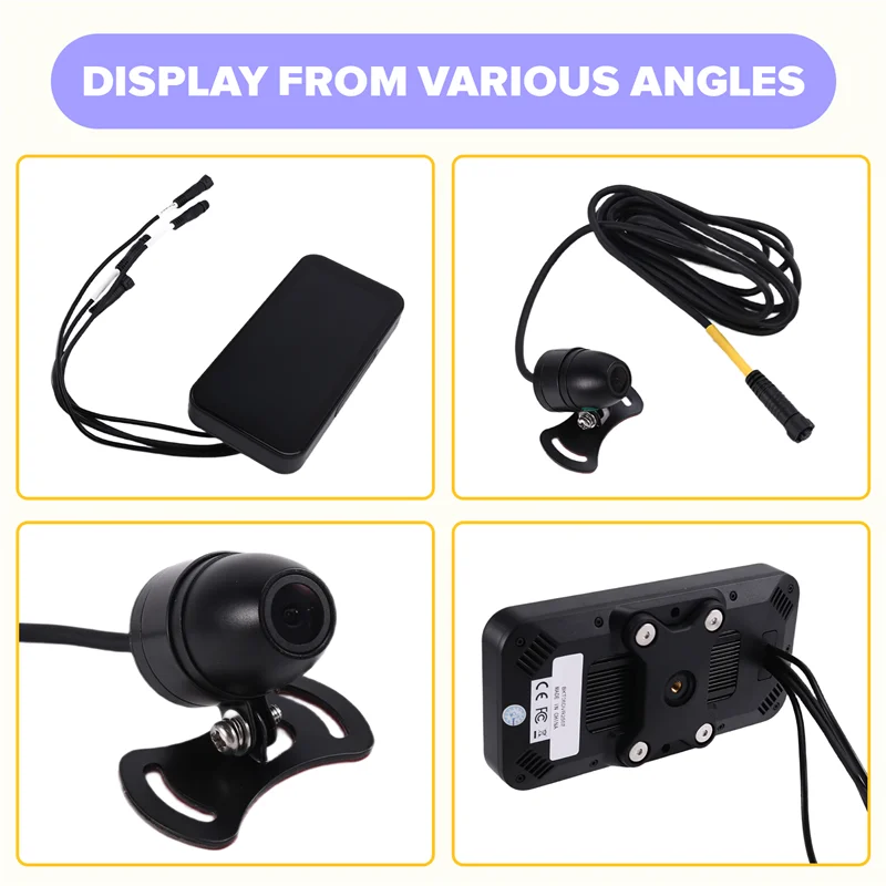 Pantalla CarPlay impermeable para moto con grabación dual - imagen 5