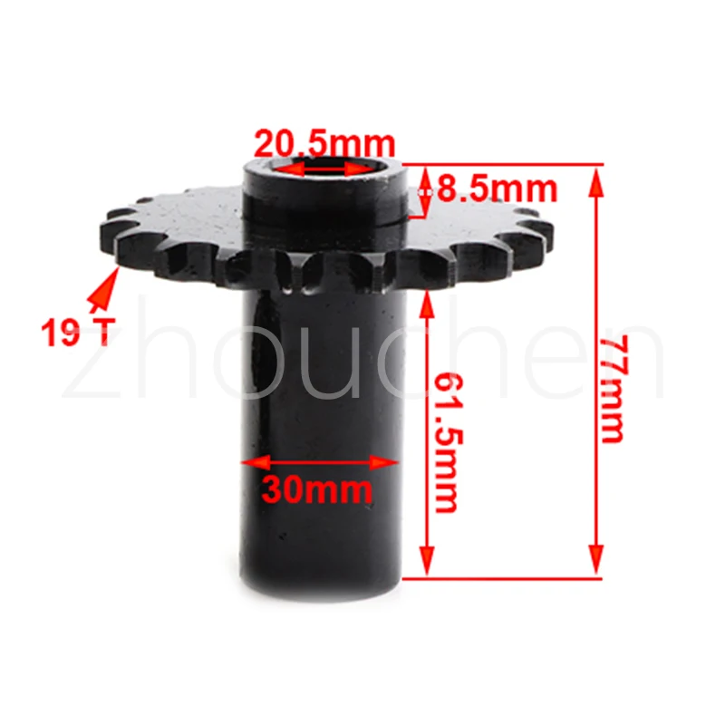 Piñón de cadena transmisión Gy6 428 19 dientes Metal, compatible con Quad Dirt Bikes 150cc, 1 unidad - imagen 2