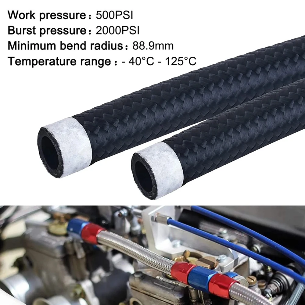 Manguera trenzada nailon acero inoxidable para combustible aceite gas - imagen 4
