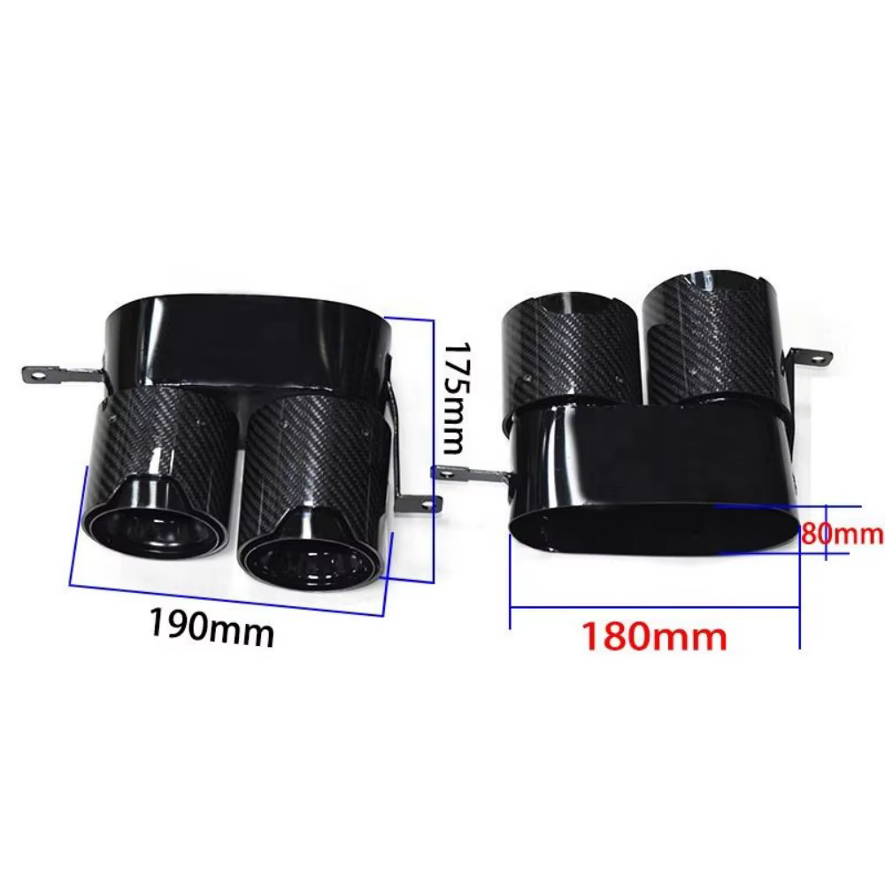 Puntas de escape de fibra de carbono para BMW G20/G21 330i y M340i - imagen 2