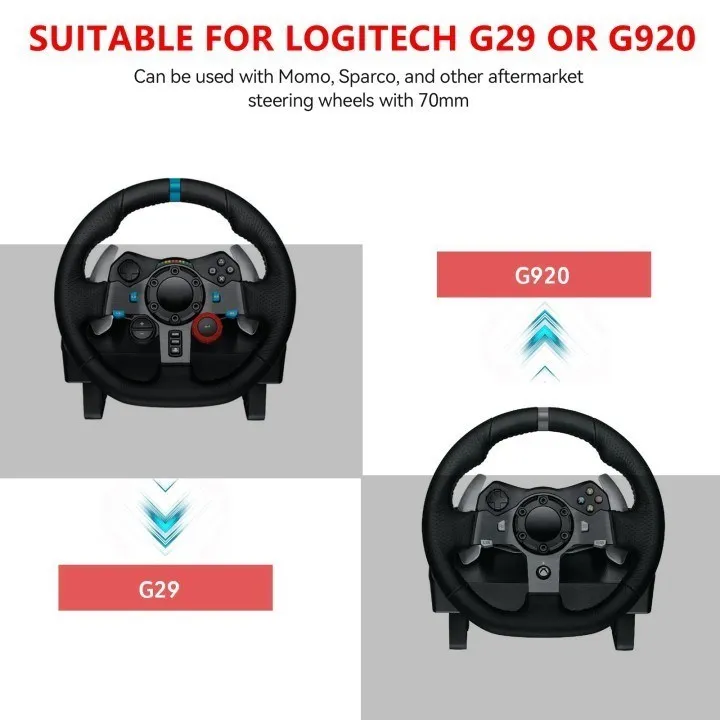 Adaptador de volante de 70 mm de aluminio para Logitech G29/G920/G923 - imagen 5