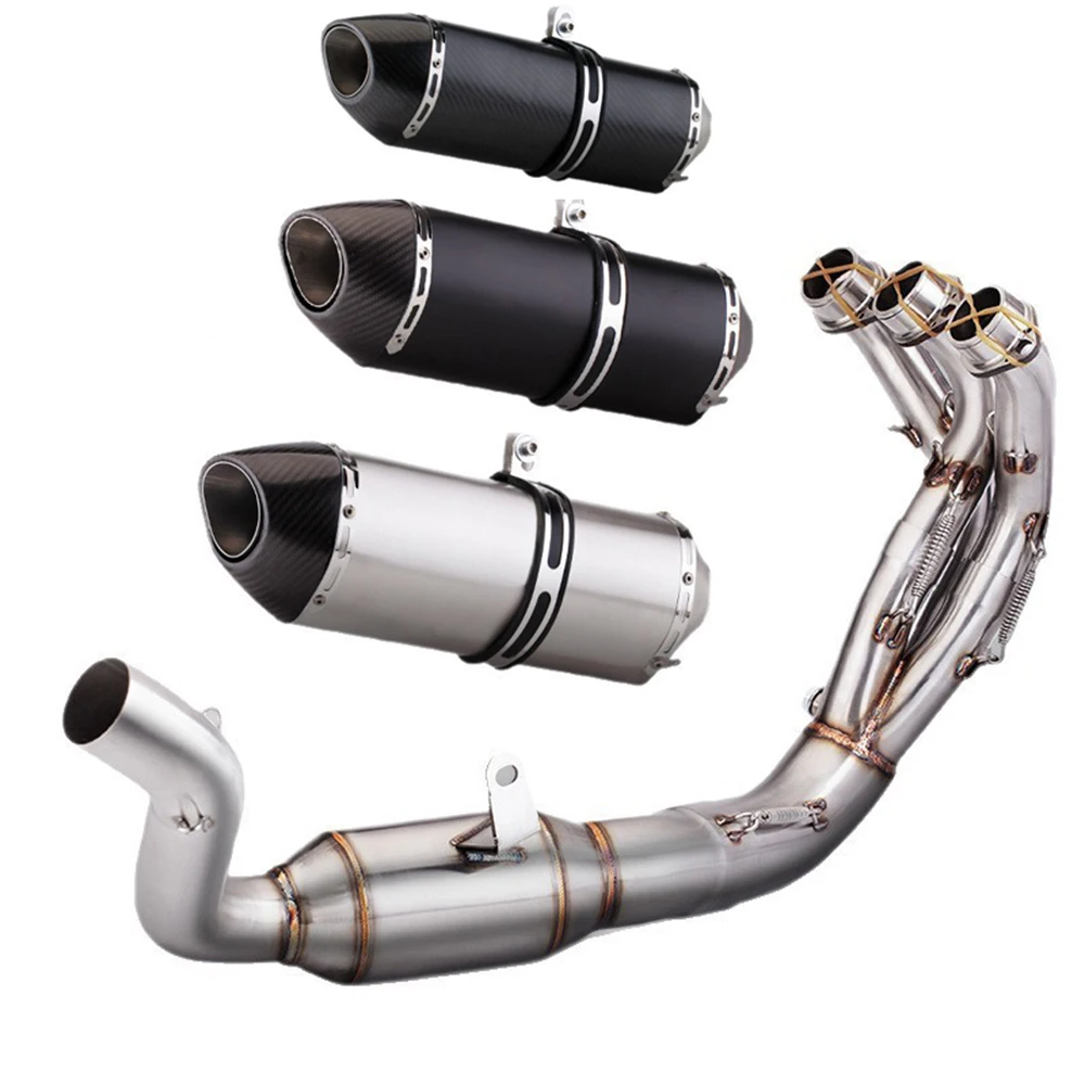 R77 Slip On para MT-09 MT09 xsr900 2014-2023 sistemas de escape de motocicleta tubo de conexión frontal - imagen 2