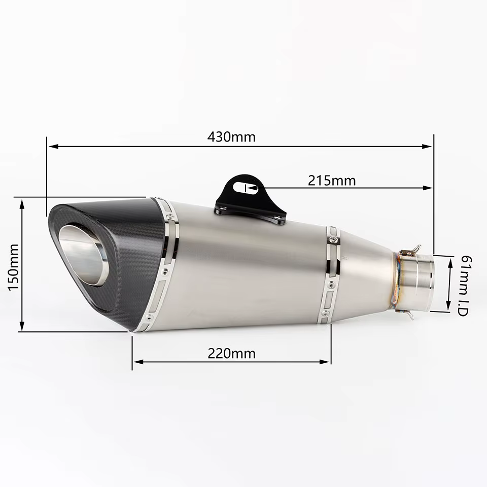 Silenciador universal R11 para moto, entrada 36-51/61 mm - imagen 5