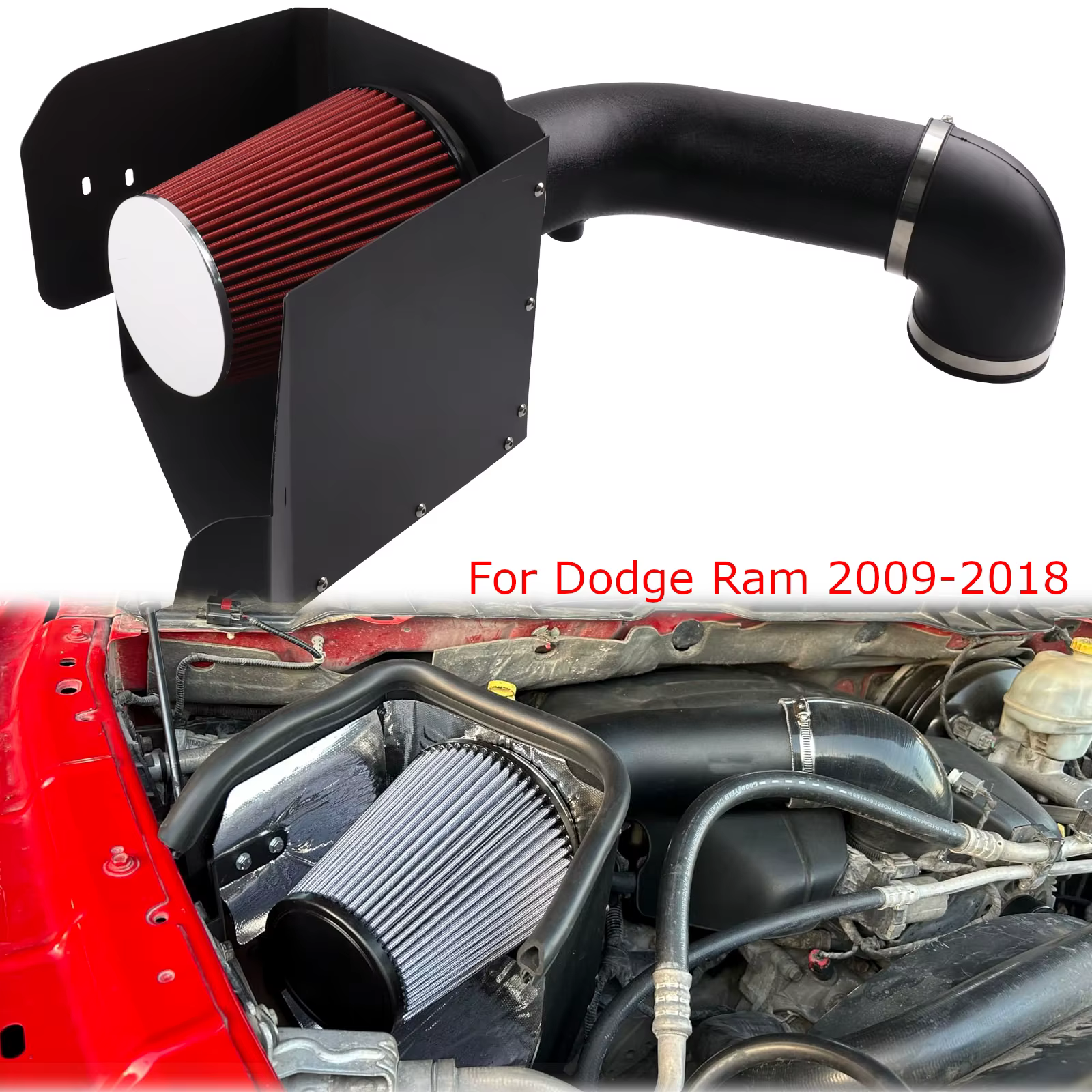 Kit de admisión de aire frío con escudo térmico Dodge Ram 1500 5.7 V8