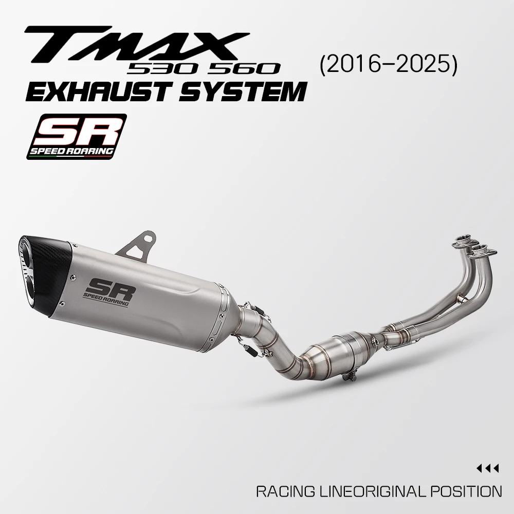 Sistema de escape completo Yamaha TMAX 500/530/560 (2016-2025)