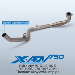 Tubo de escape de titanio para Honda X-ADV 750 – conexión al silenciador