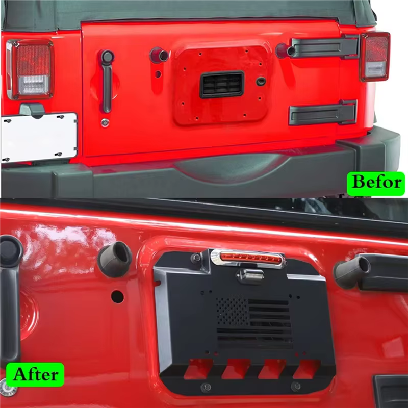 Soporte de matrícula para rueda de repuesto Jeep Wrangler JK/JL - imagen 4