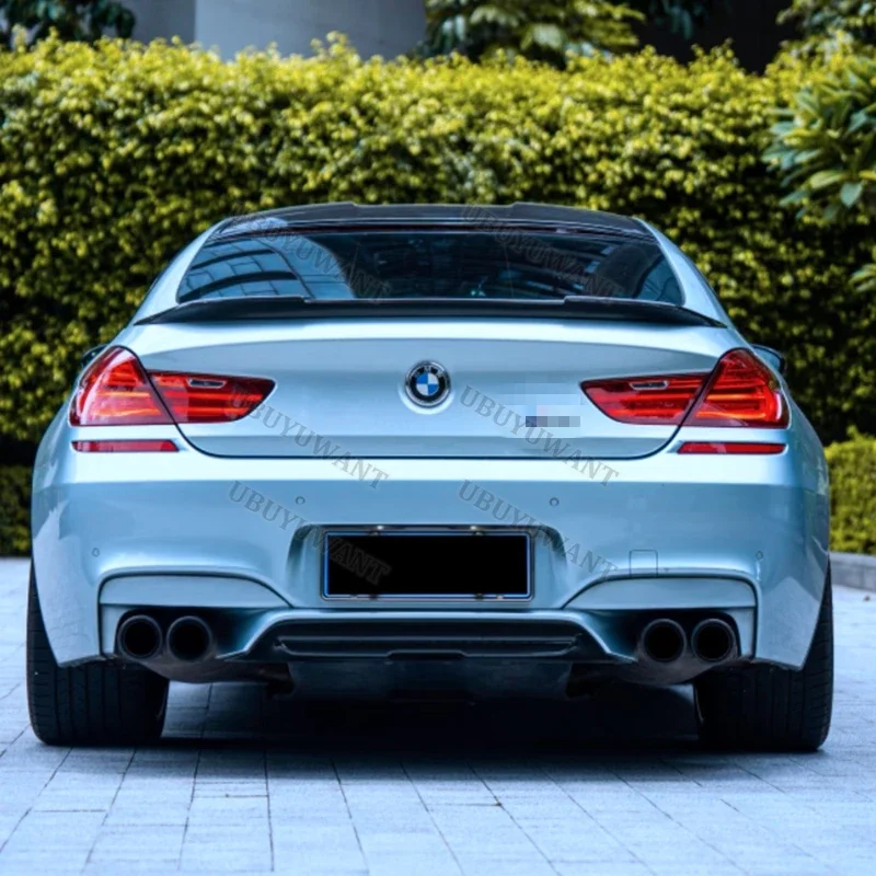 Para BMW M6 F12 F13 F06 carbono PSM alerón trasero de coche divisor negro brillante tapa de labio de maletero trasero ala 2011-2018 - imagen 5