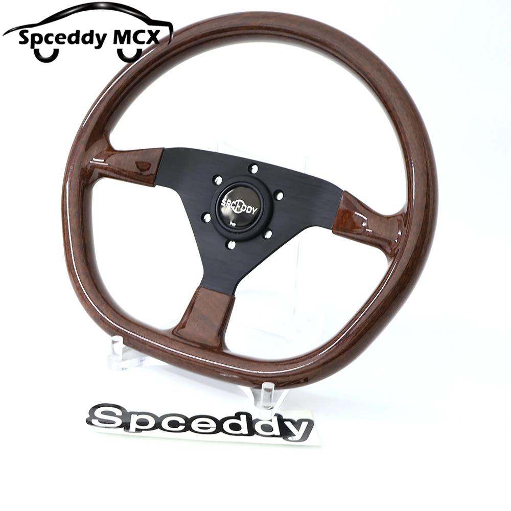Volante deportivo de madera Spceddy MCX de diseño ovalado - imagen 4