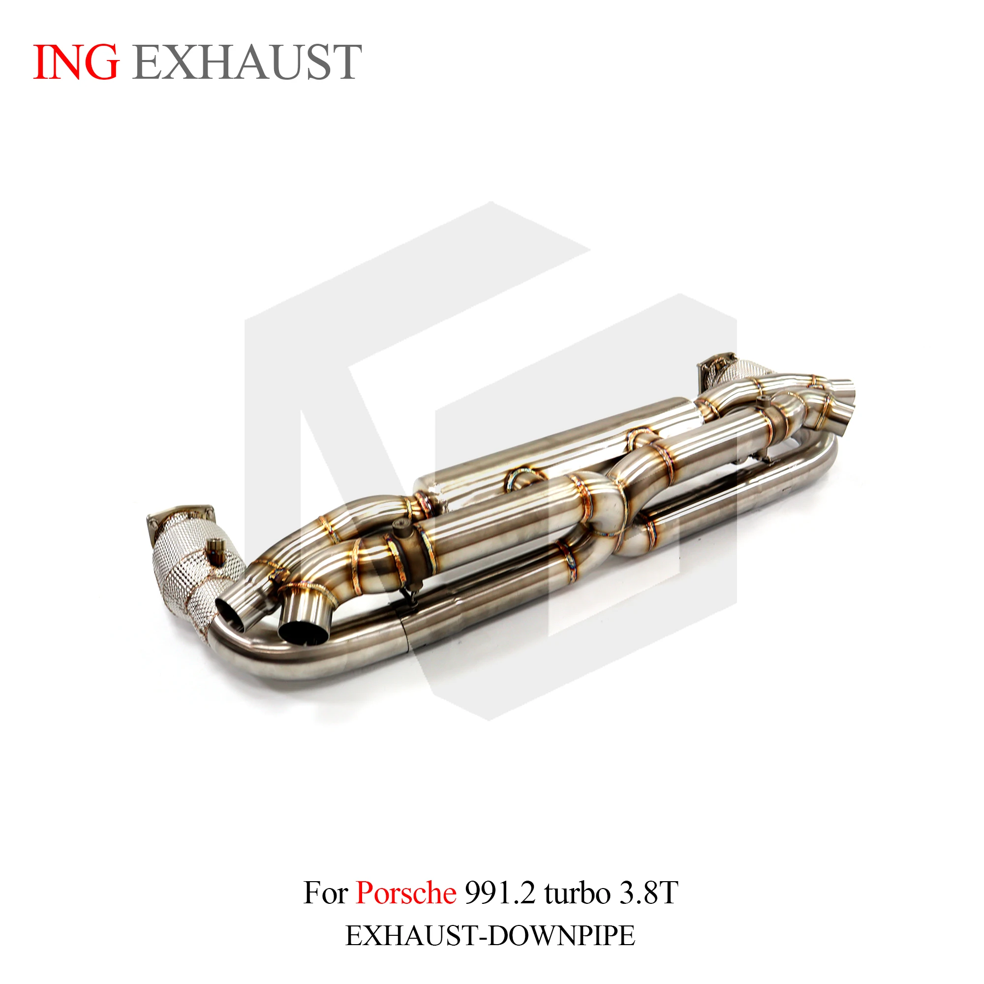 ING-Catback completo de escape de acero inoxidable 304 para Porsche 911 991,2 Turbo 3,8 T, sistema de silenciador de rendimiento de bajante de válvula eléctrica - imagen 2