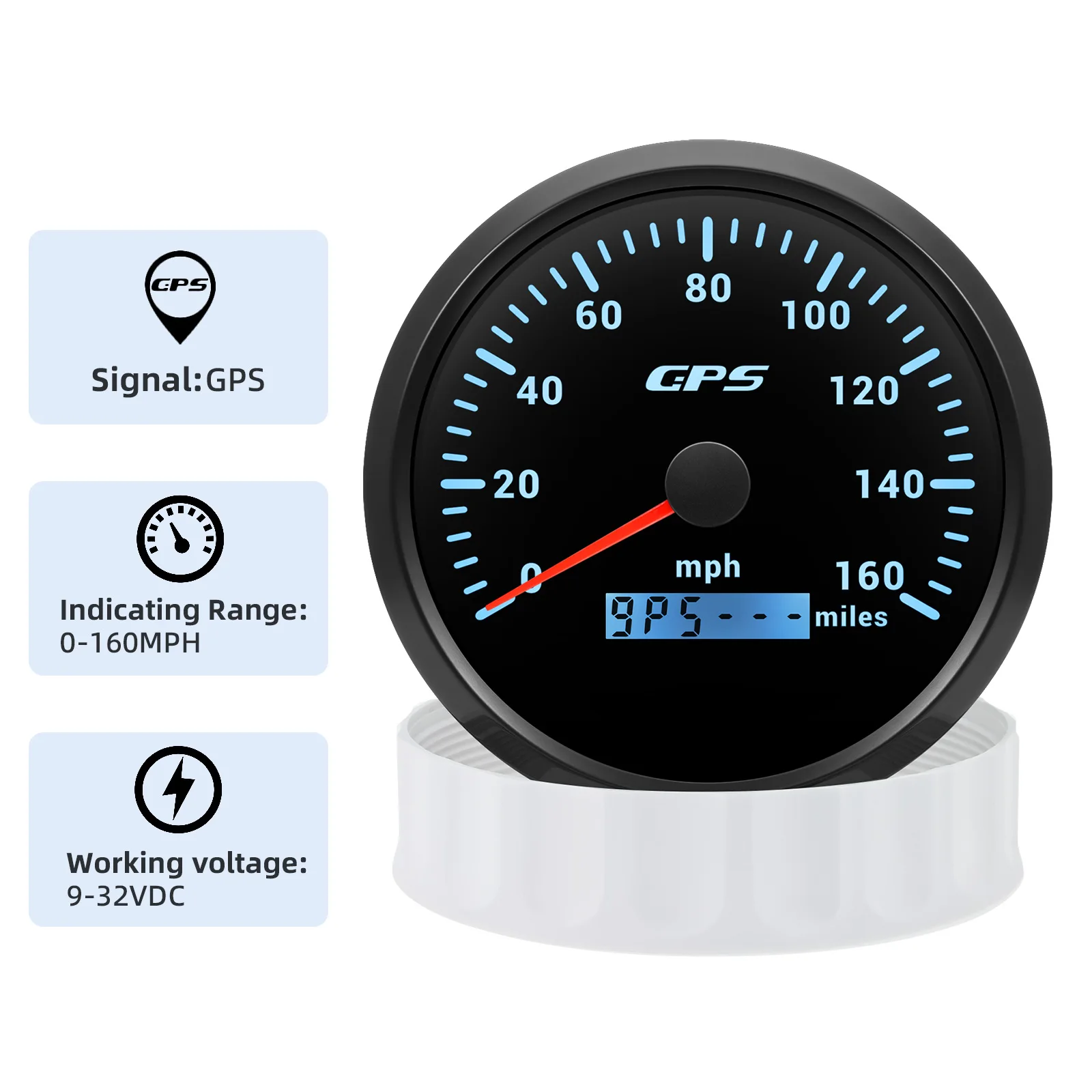 Velocímetro GPS de 110 mm con cuentahoras para barco y coche - imagen 5