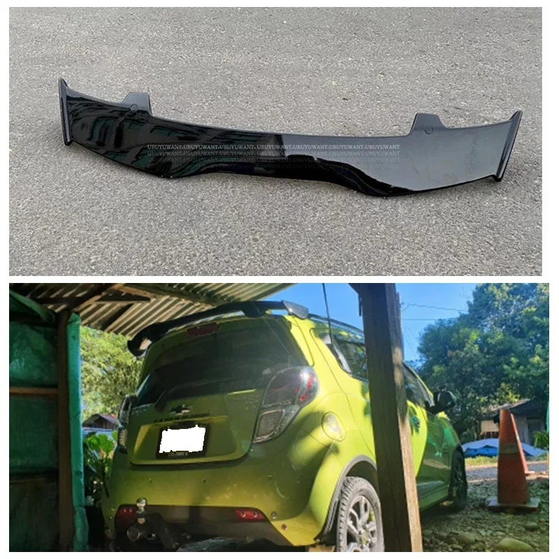 Alerón Hatchback, alerón Universal de plástico ABS con apariencia de fibra de carbono