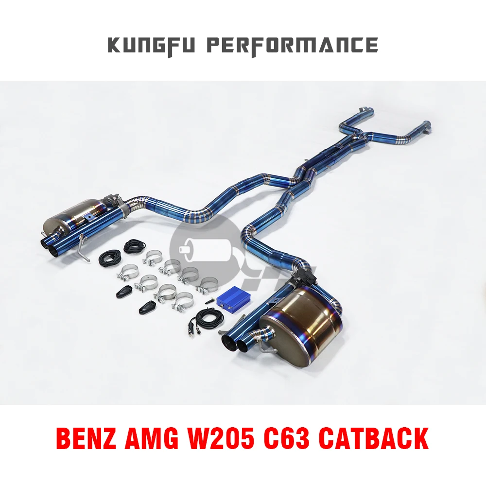 Escape catback titanio Valvetronic KUNGFU para Mercedes C63 AMG W205