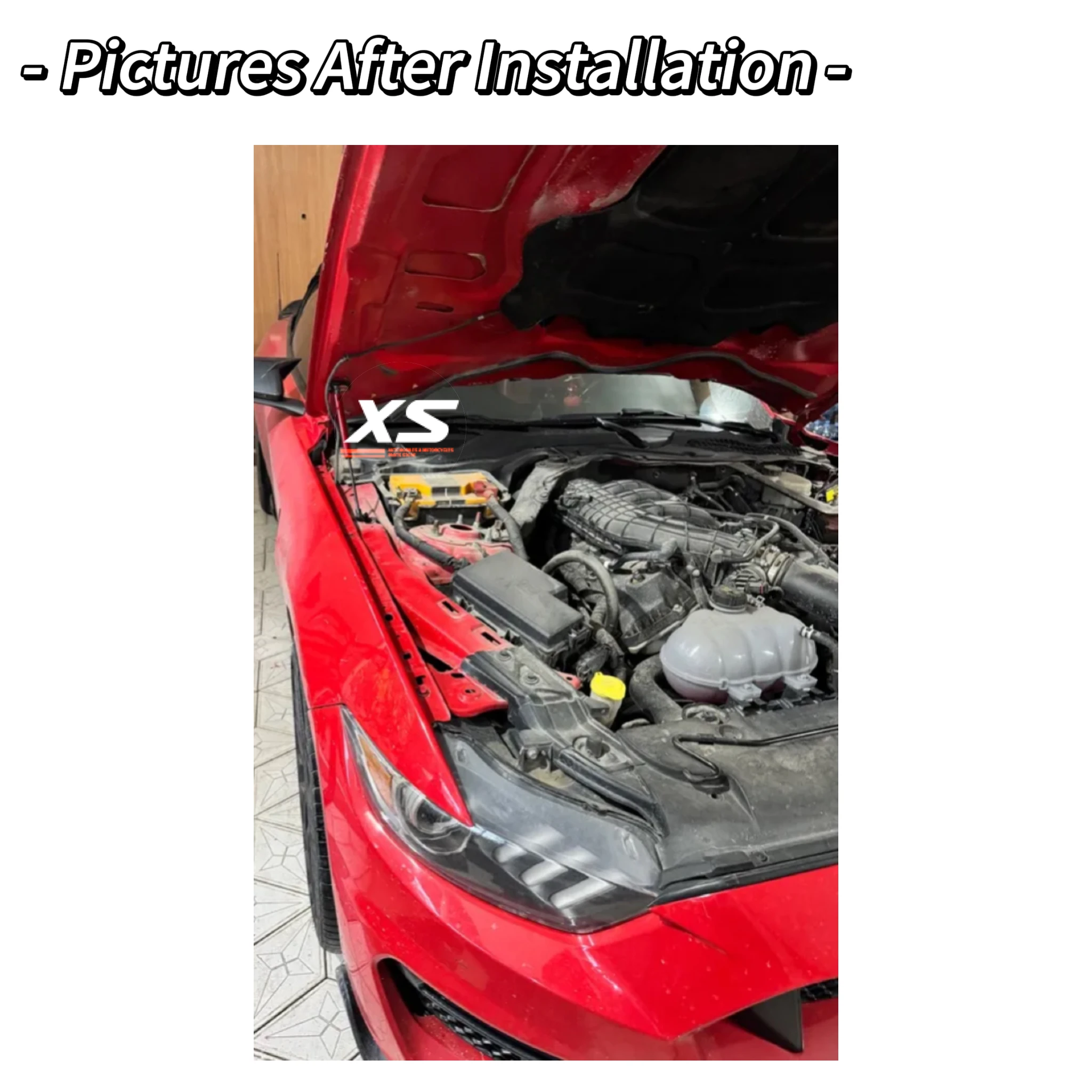 Amortiguadores de gas para capó Ford Mustang S550 2015-2023 - imagen 3