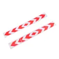 2Pcs Red Silver