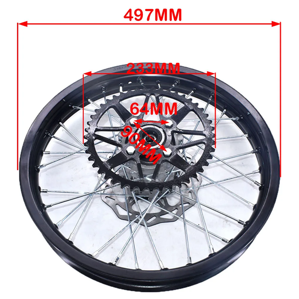 Cubo de rueda trasera de aleación para pit bike Kayo T2