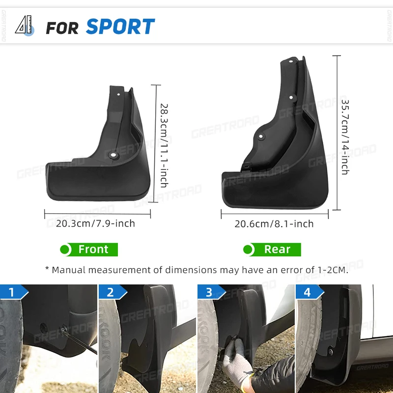 Protectores contra salpicaduras Mercedes Clase C W204, guardabarros - imagen 3