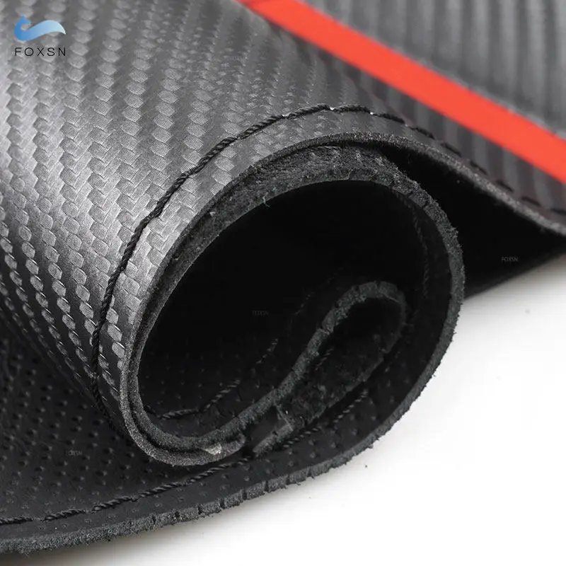 Funda trenzada universal volante 38 cm fibra de carbono y cuero - imagen 3