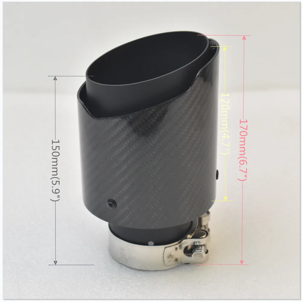 Tubo silenciador universal X5 323 de acero inoxidable negro brillante - imagen 4